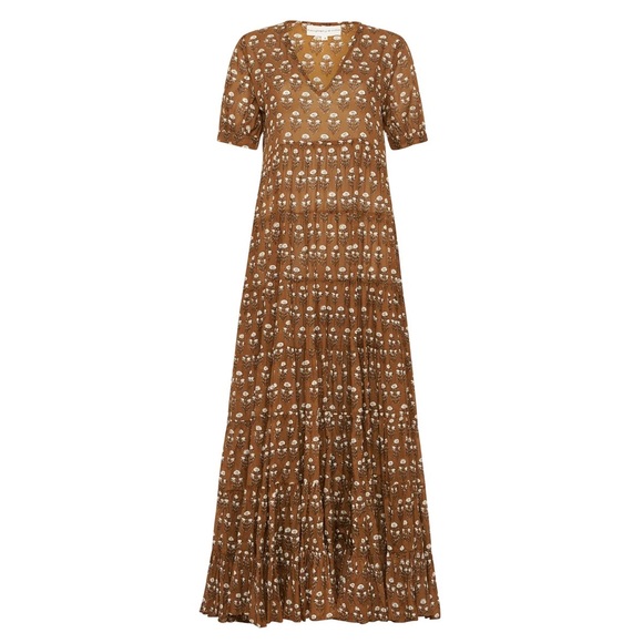 Daughters of India Chaaya Maxi Dress Chai Size Small - Picture 7 of 7